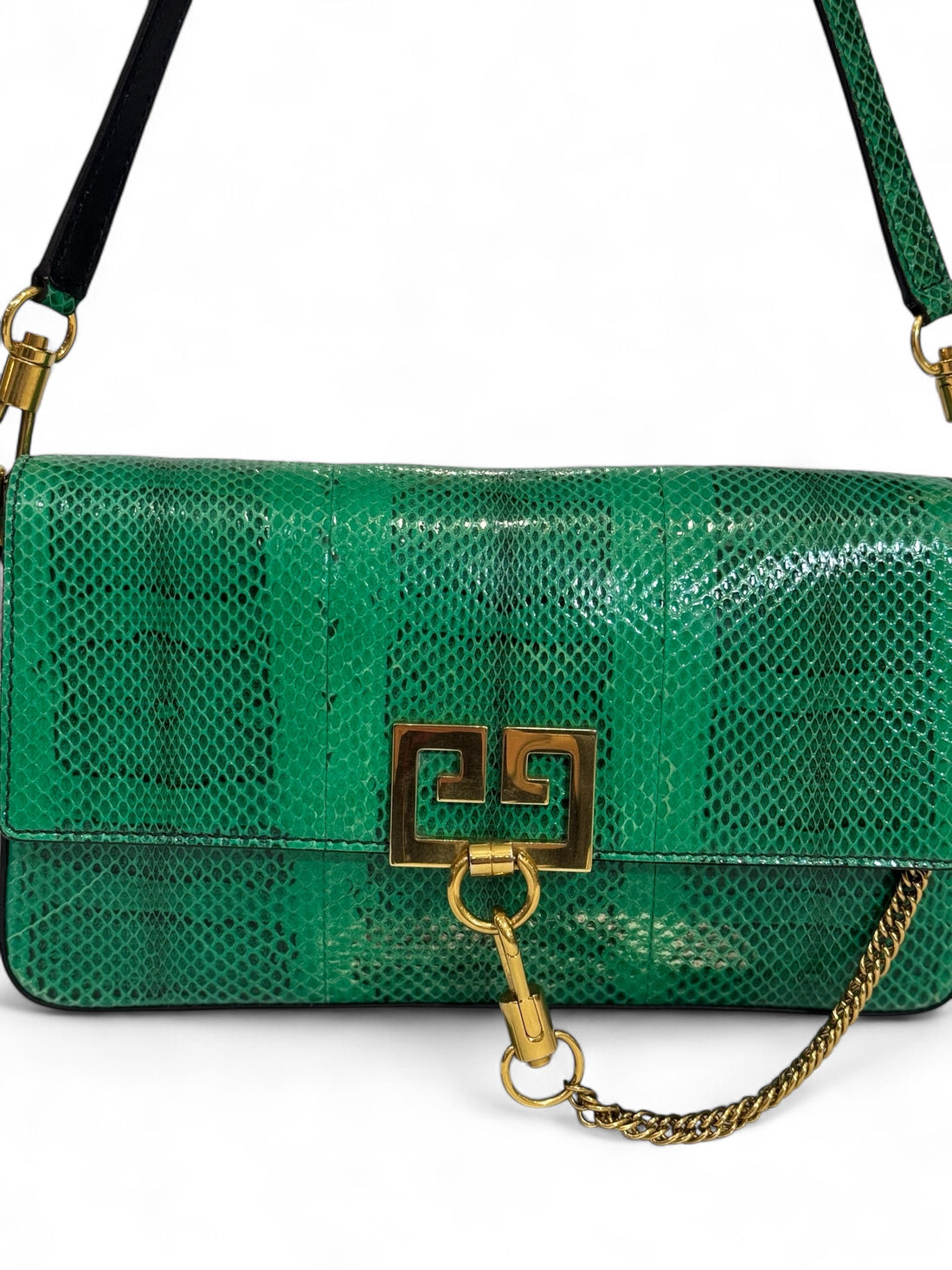 Givenchy - Sac épaule python vert