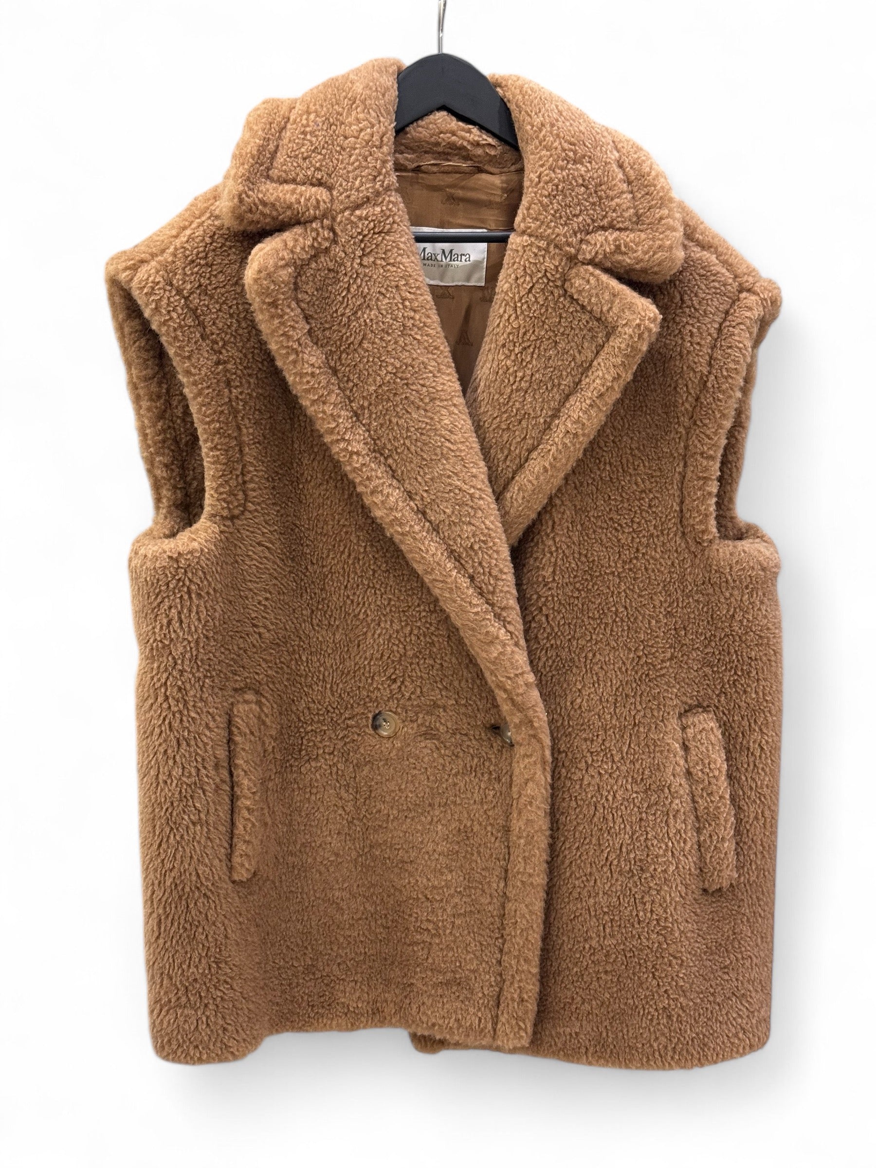 Max Mara - Manteau sans manches Teddy Bear T.L