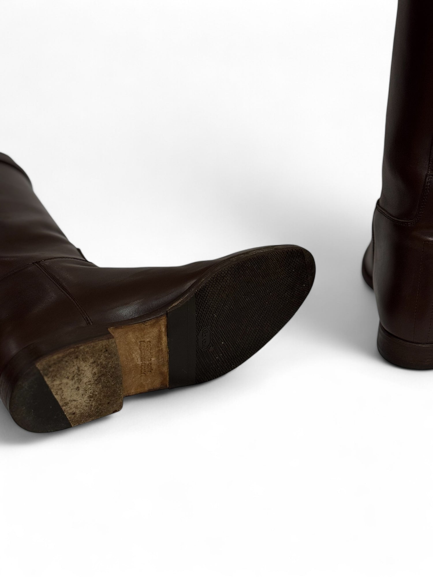 Hermès - Bottes Jumping Choco T.36