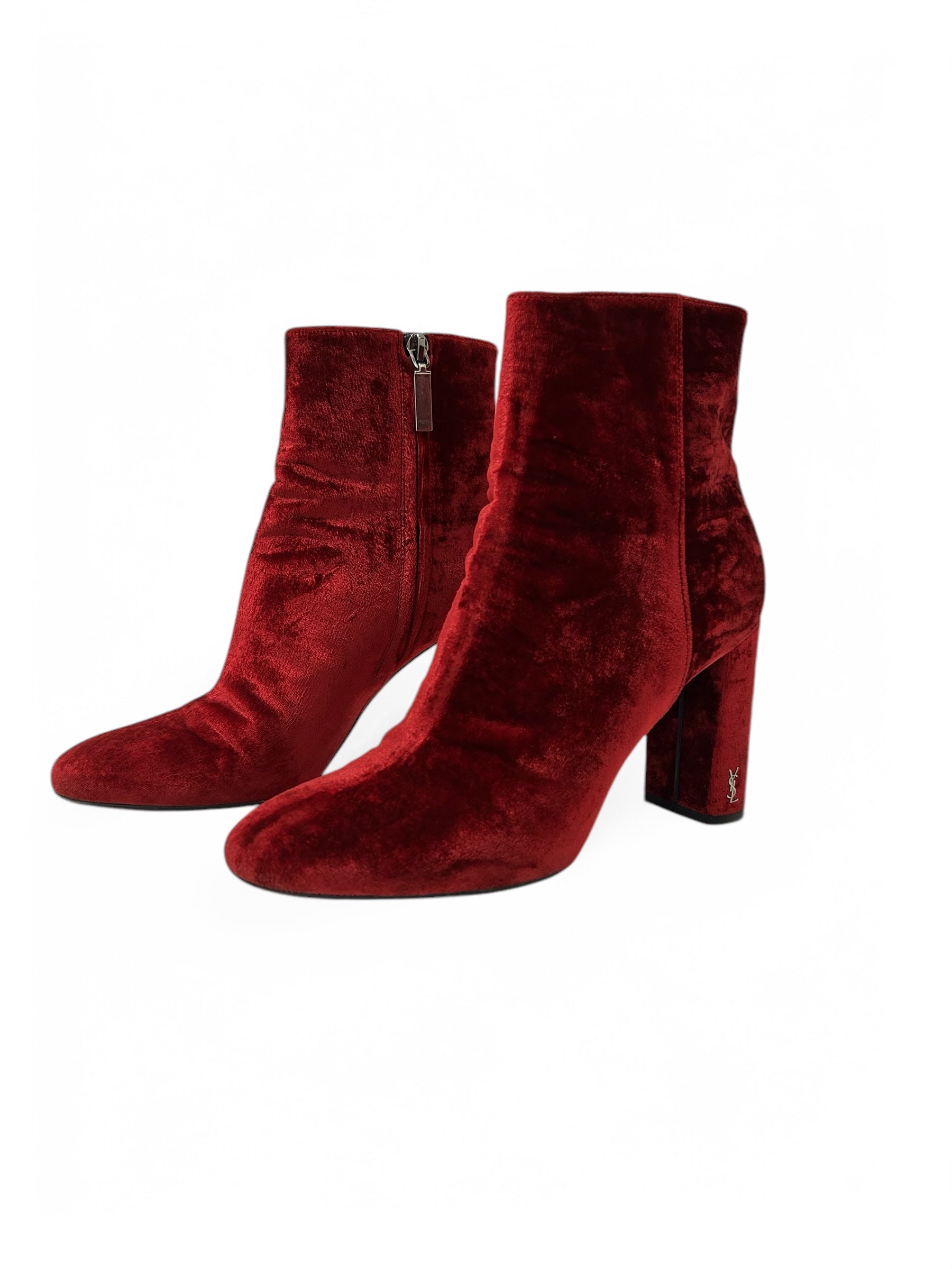 Saint Laurent - Bottines en velours t.38 1/2