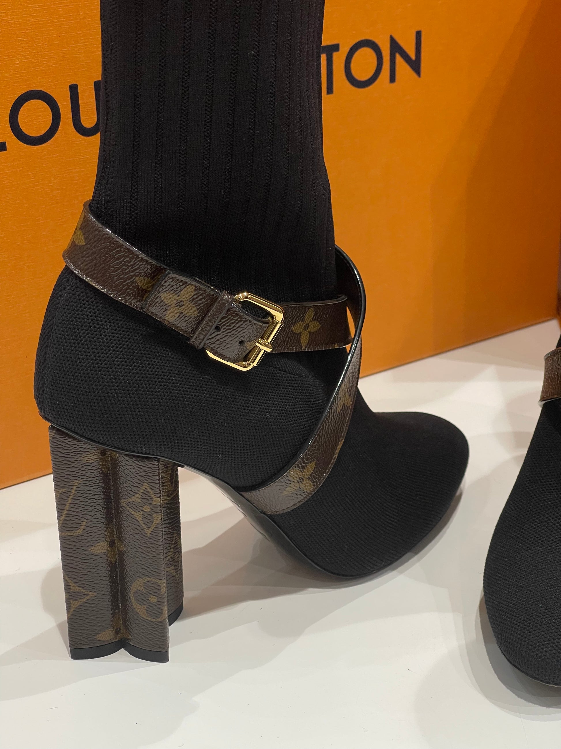 Louis vuitton hot sale sock heels