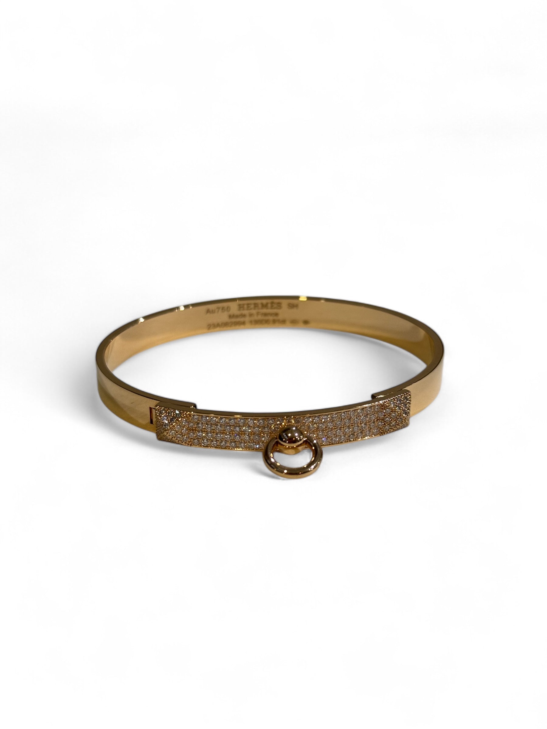 Hermès - Bracelet Collier de chien P.M semi pavé