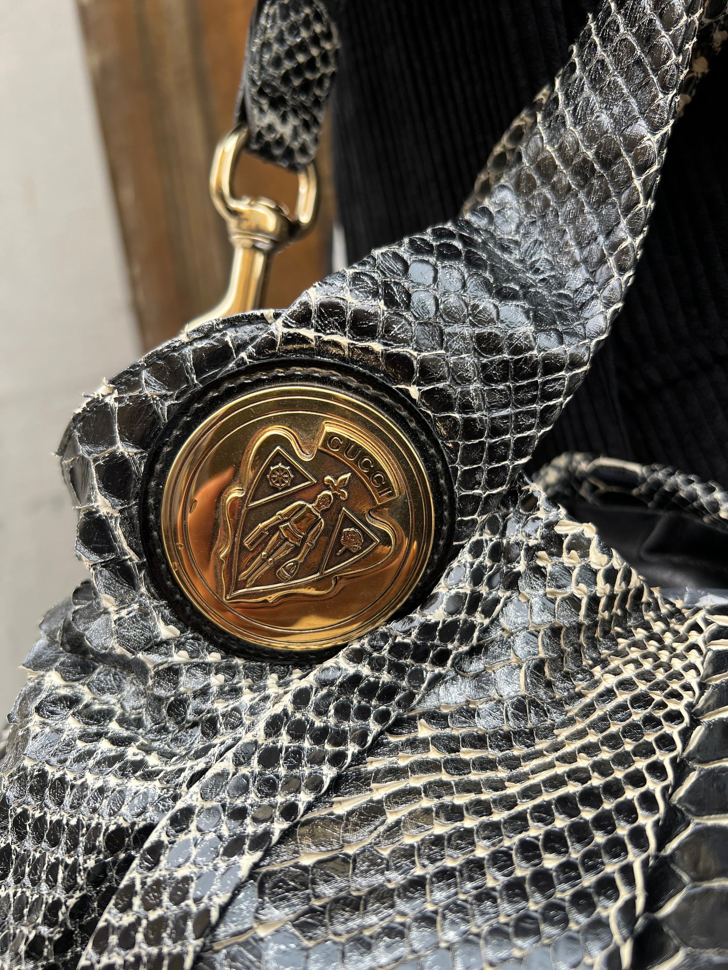 Gucci – Hysteria-Tasche mit Python