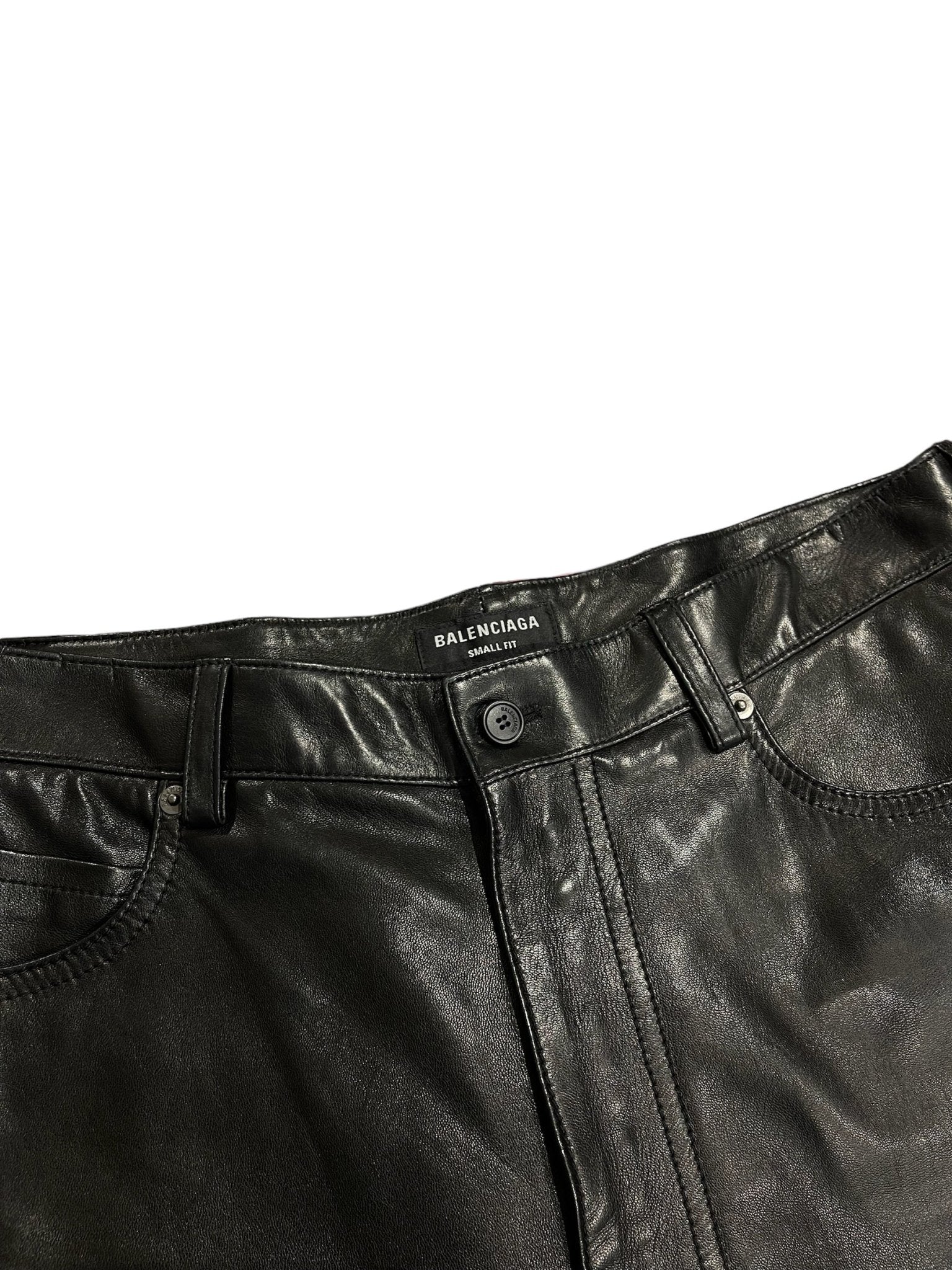 Balenciaga Leather pants Black 38 Les Folies d Eugenie pants shorts and swimsuit