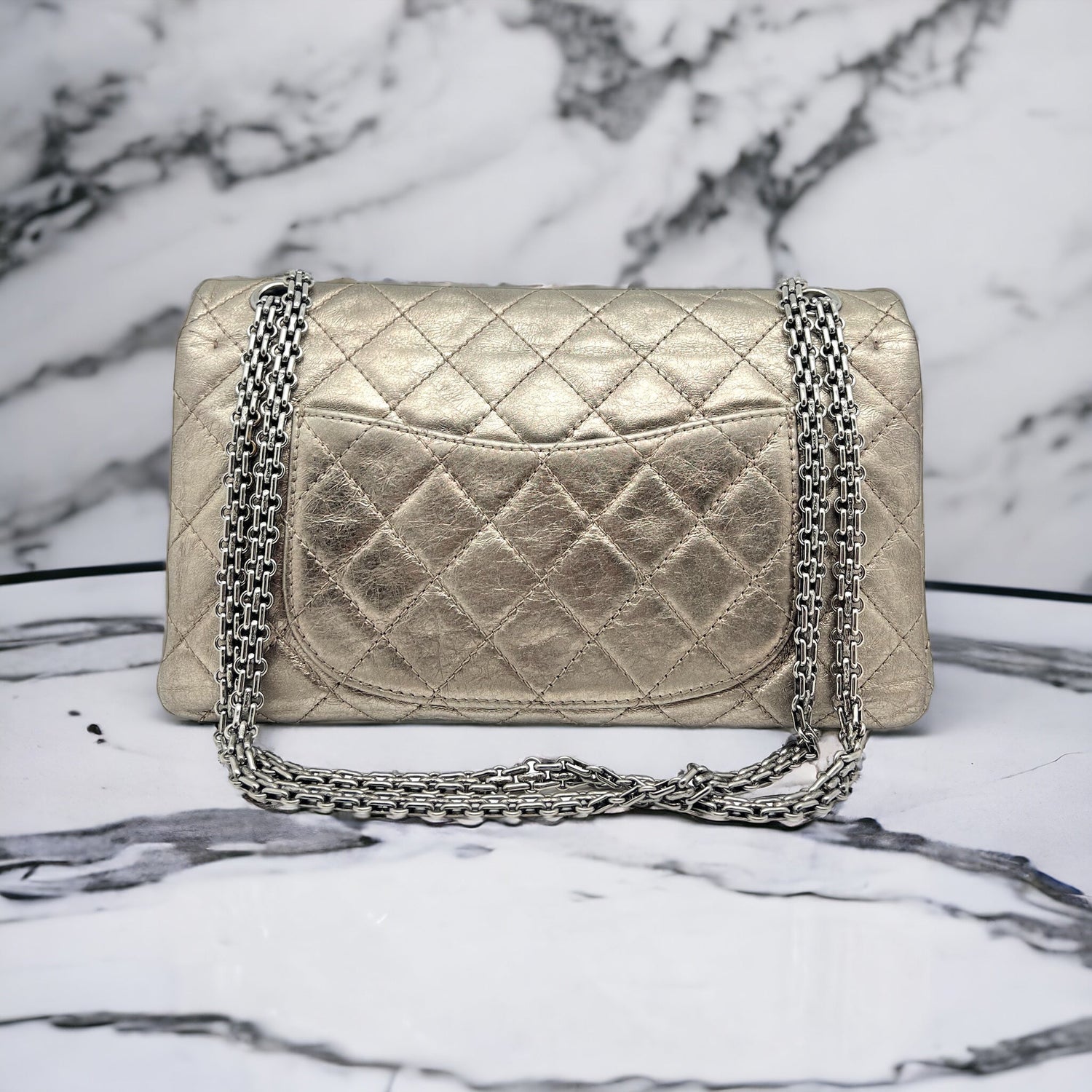 Chanel 2.55 Doré Moyen Sac - Les Folies d&