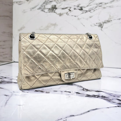 Chanel 2.55 Doré Moyen Sac - Les Folies d&