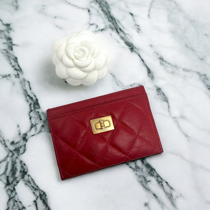 Chanel - Porte-cartes fermoir 2:55 Rouge - Les Folies d&