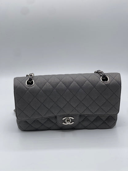 Chanel - Sac classique timeless 25 gris irisé - Les Folies d&