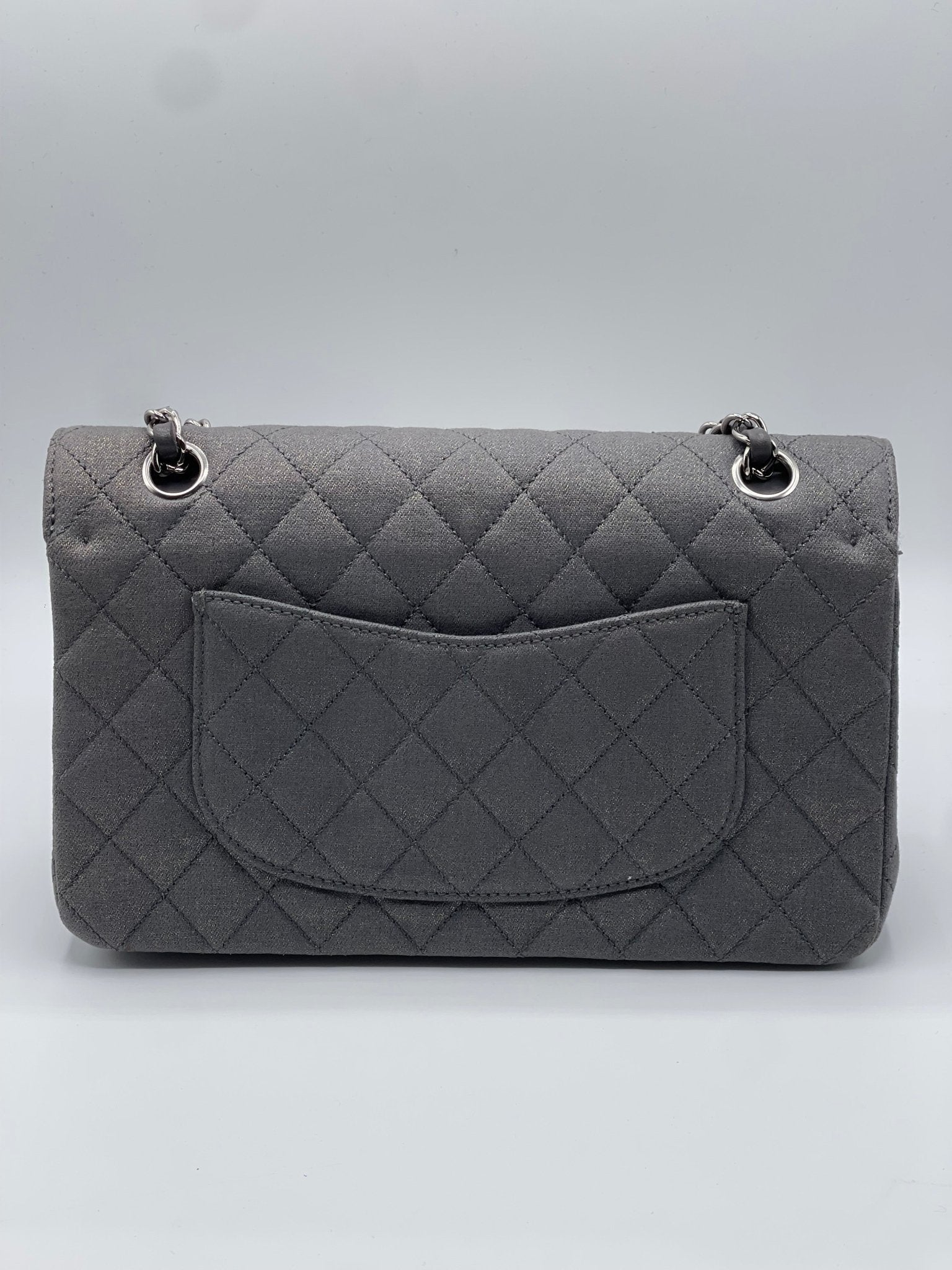 Chanel - Sac classique timeless 25 gris irisé - Les Folies d&