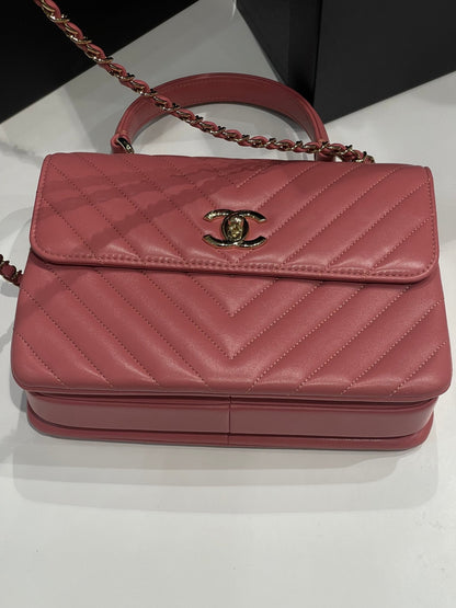 Chanel - Sac Coco Trendy vieux rose - Les Folies d&