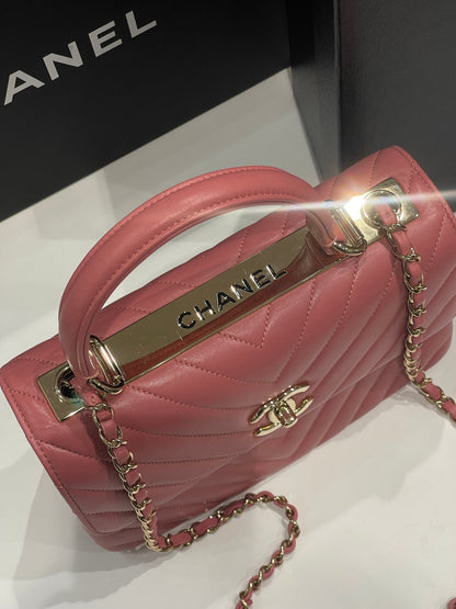 Chanel - Sac Coco Trendy vieux rose - Les Folies d&