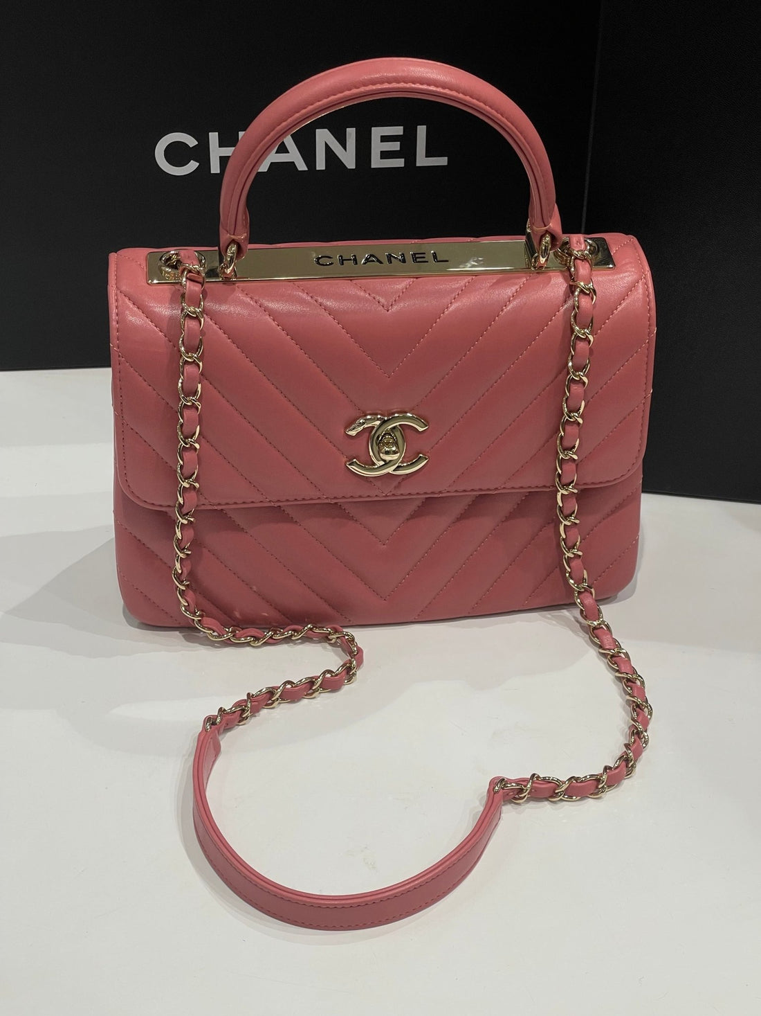 Chanel - Sac Coco Trendy vieux rose - Les Folies d&