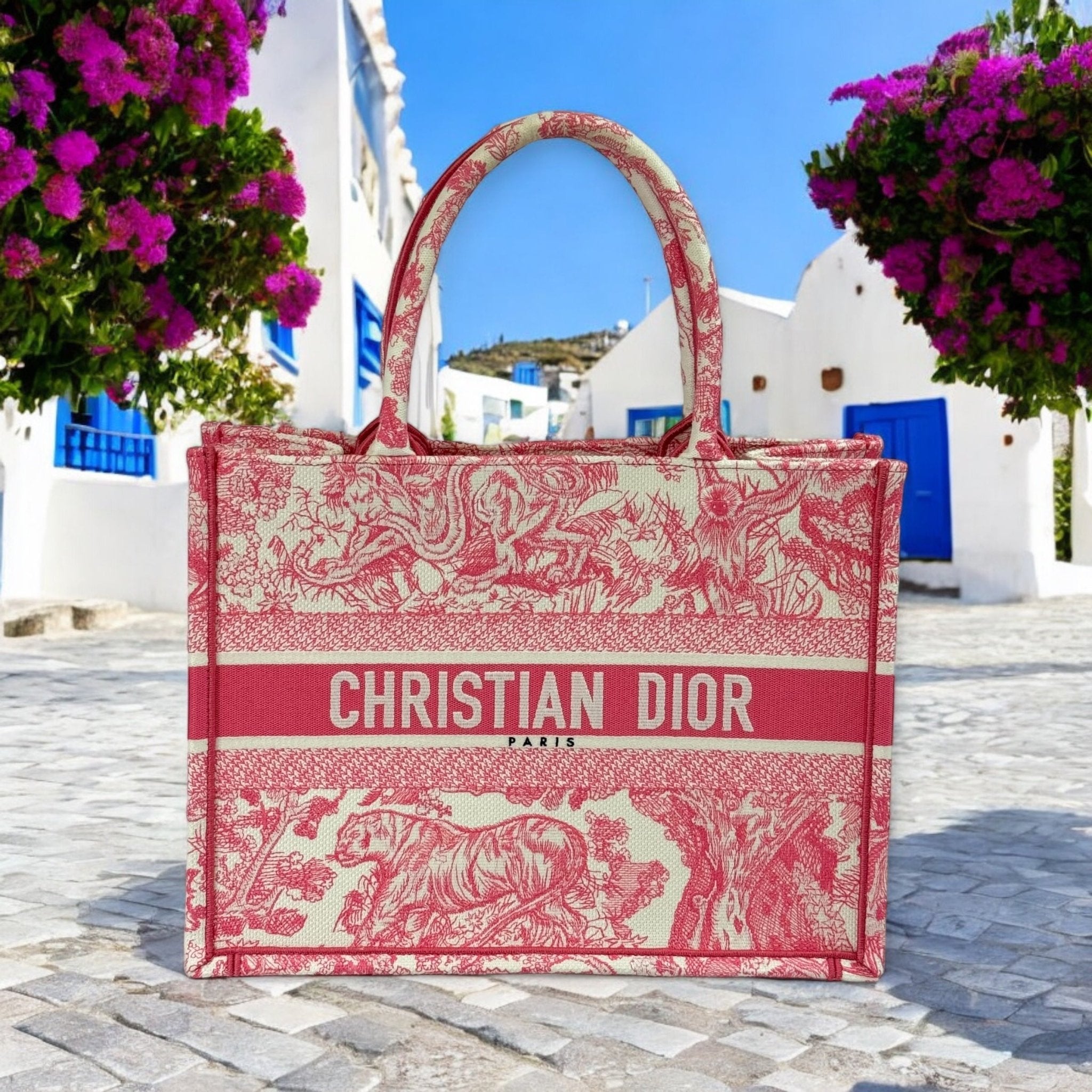 Dior - Sac Book Tote Médium édition limitée Mykonos - Les Folies d&