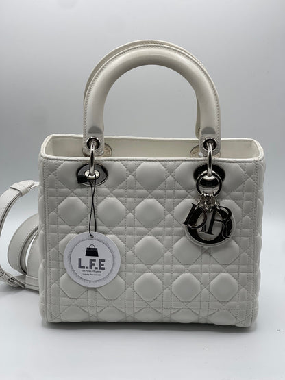 Dior - Sac Lady Dior MM blanc - Les Folies d&