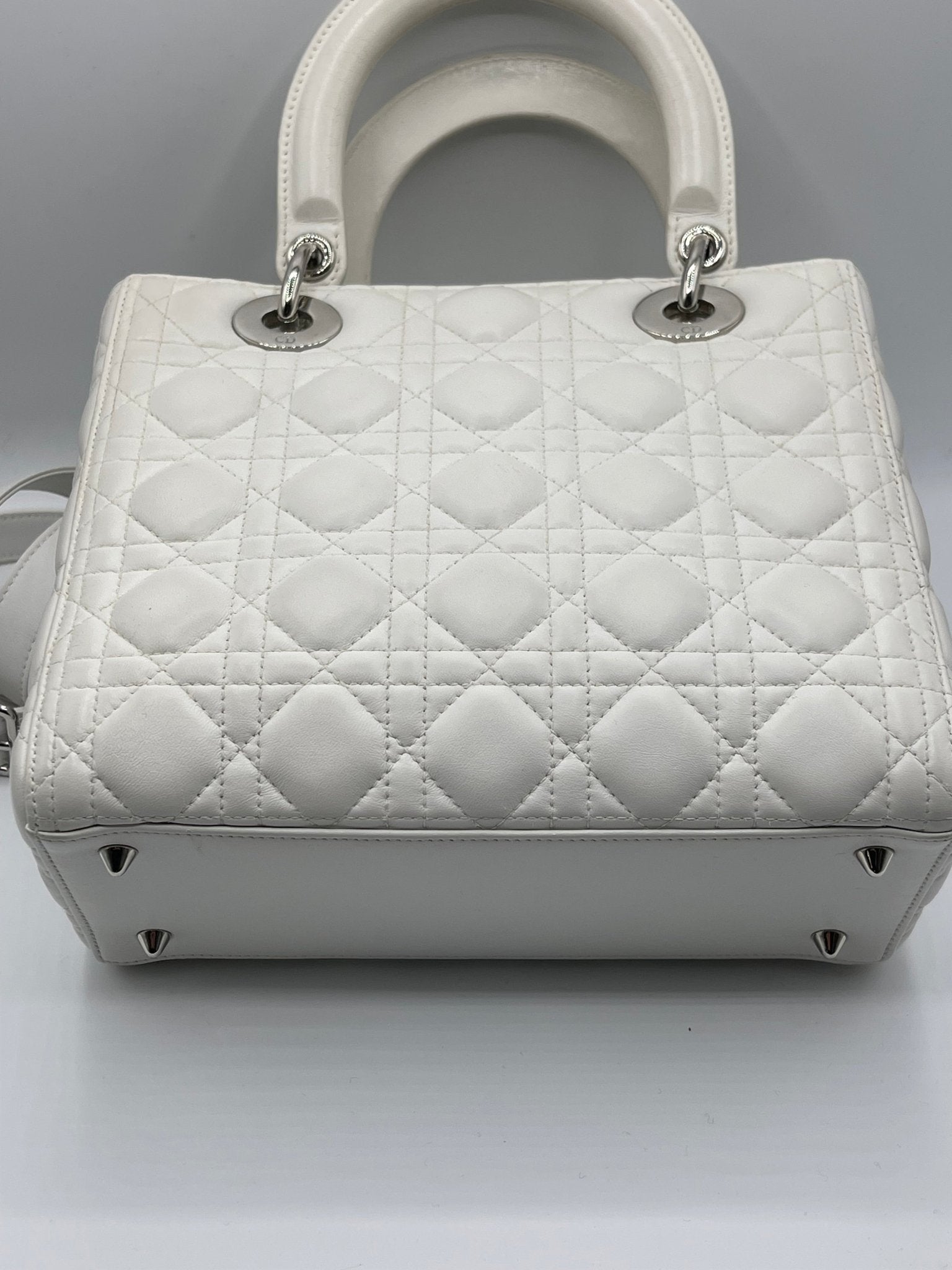 Dior - Sac Lady Dior MM blanc - Les Folies d&