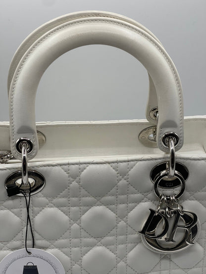 Dior - Sac Lady Dior MM blanc - Les Folies d&