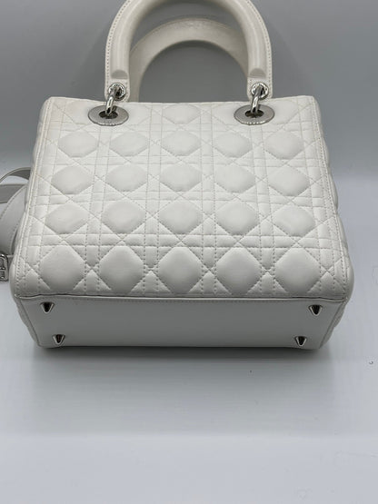 Dior - Sac Lady Dior MM blanc - Les Folies d&