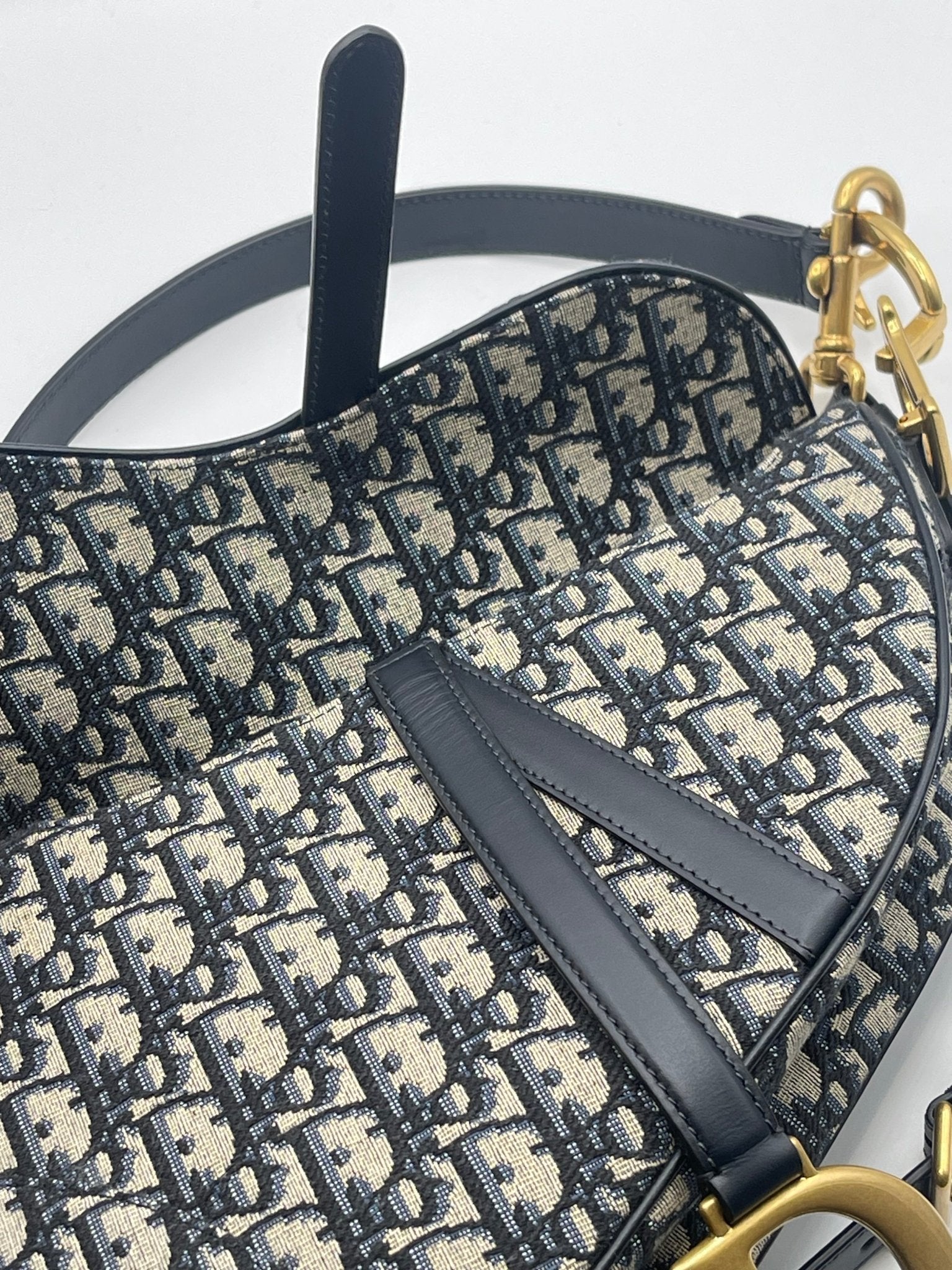 Dior - Sac Saddle bandoulière toile oblique - Les Folies d&