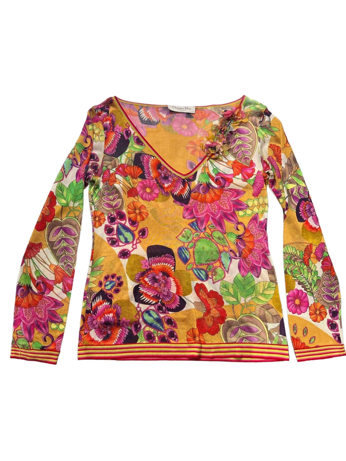 Dior T - shirt multicolore floral S - Les Folies d&