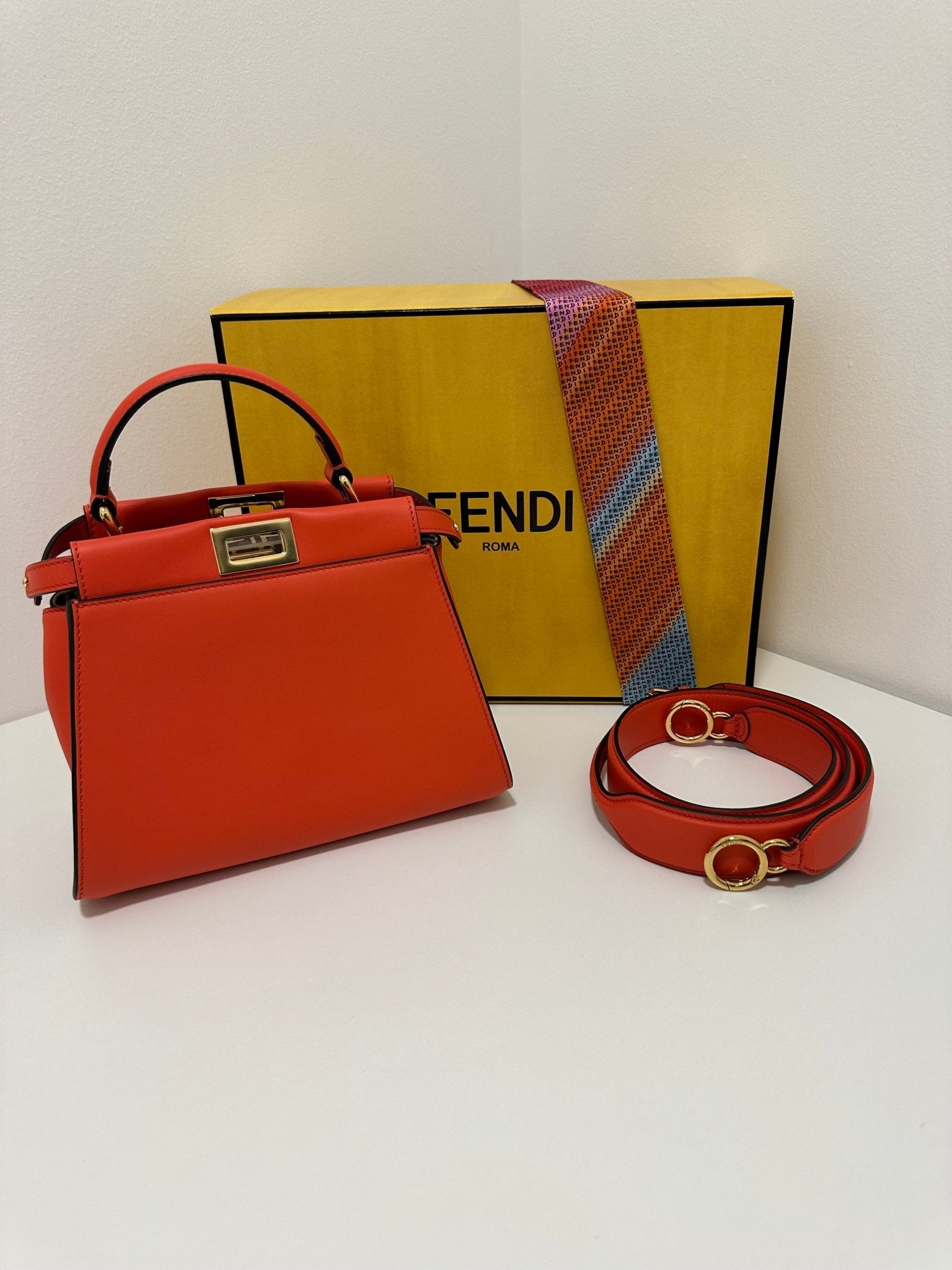 Fendi Coral Mini Peekaboo Bag