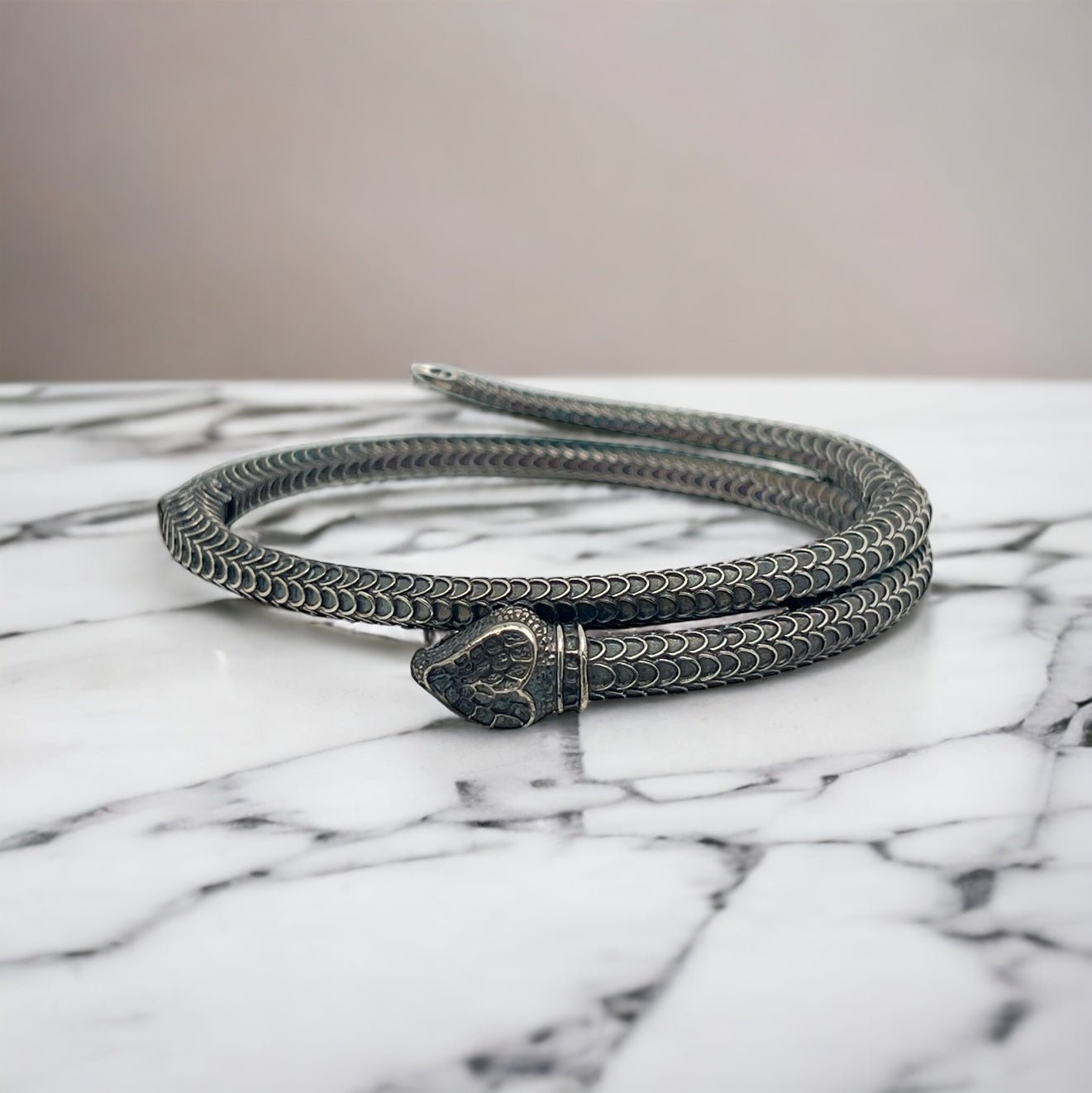 Gucci Bracelet serpent Gris M - Les Folies d&