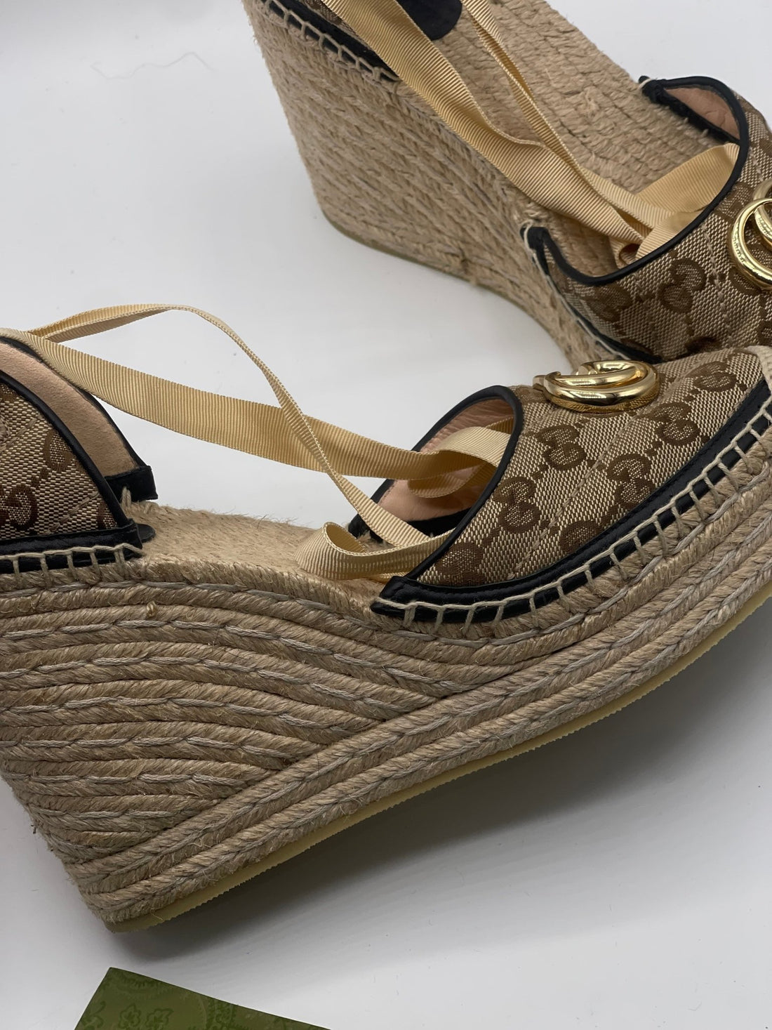 Gucci - Espadrilles Compensées Toile GG suprême T40 - Les Folies d&