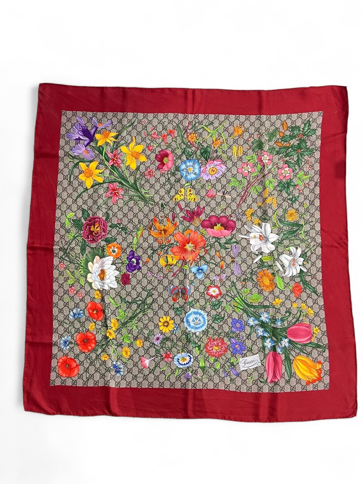 Gucci - Foulard en soie à fleurs - Les Folies d&