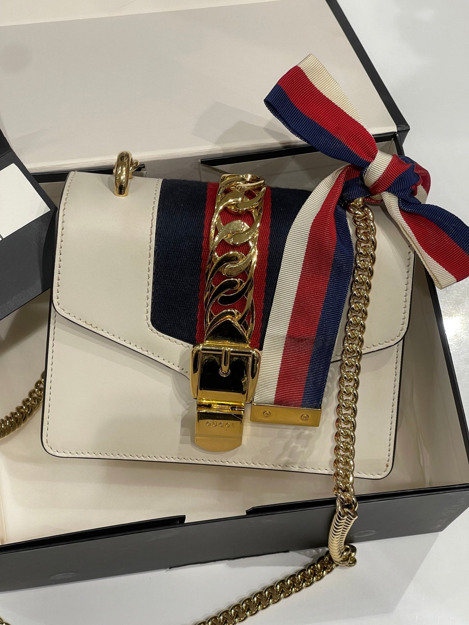 Gucci - Sac mini Sylvie crème - Les Folies d&