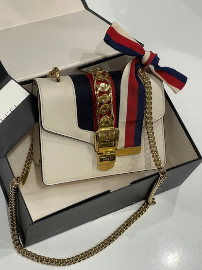 Gucci - Sac mini Sylvie crème - Les Folies d&