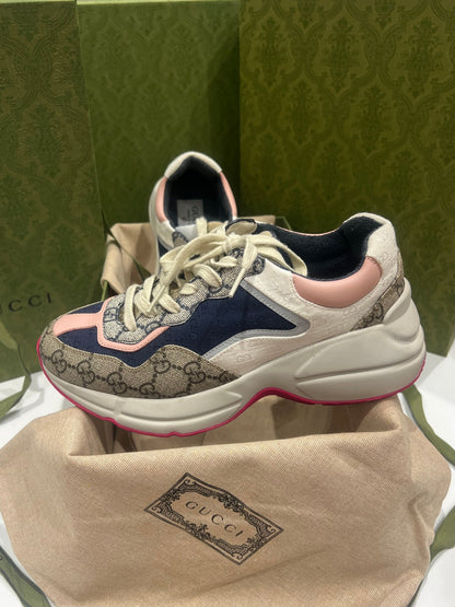 Gucci - Sneakers Rython toile monogramme - Les Folies d&