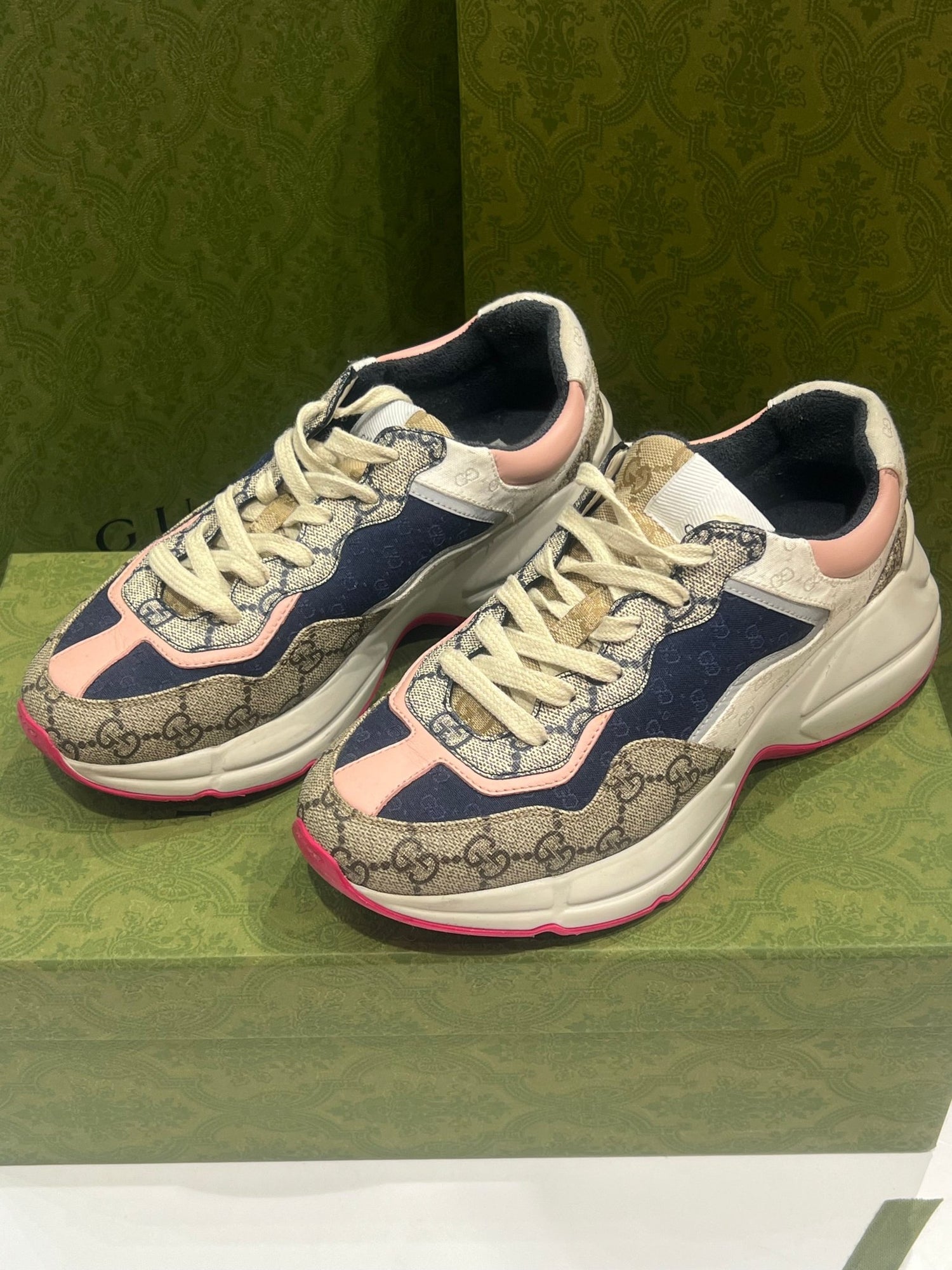 Gucci - Sneakers Rython toile monogramme - Les Folies d&