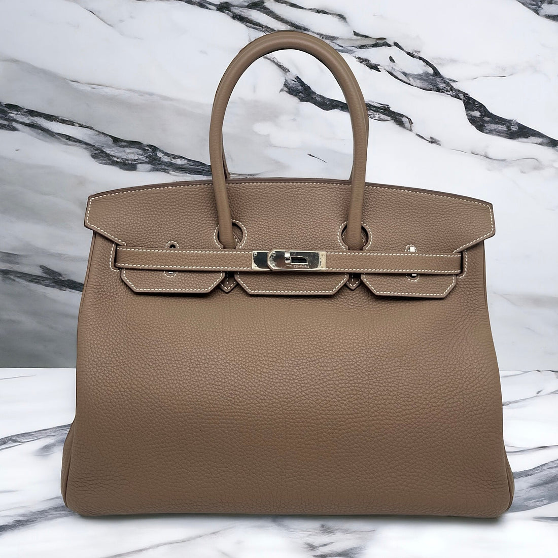 Hermès Birkin 35 Étoupe Sac - Les Folies d&