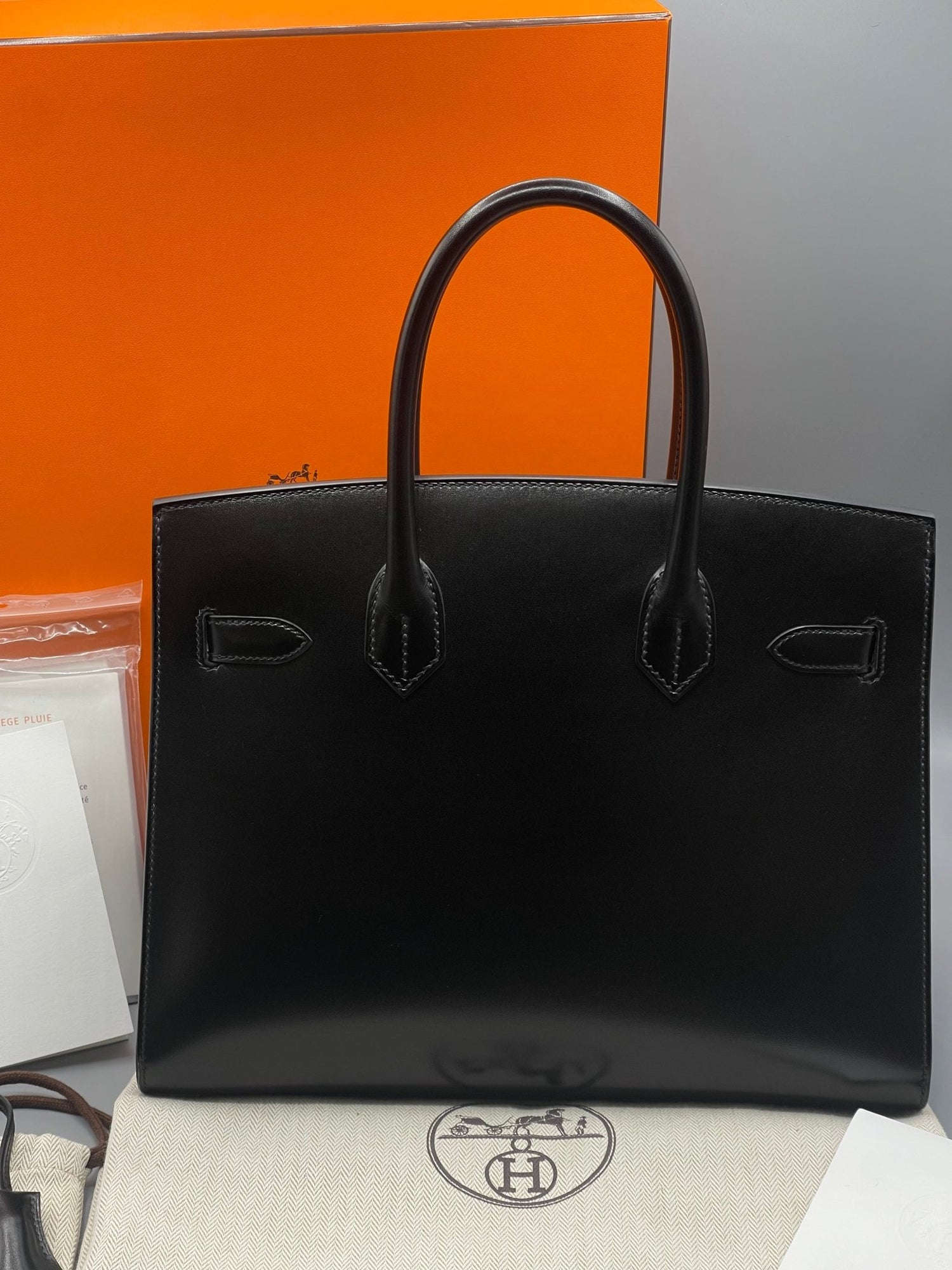 Hermès - Sac Birkin 30 Box Noir - Les Folies d&