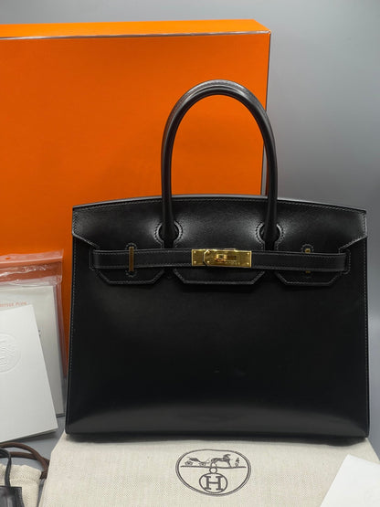 Hermès - Sac Birkin 30 Box Noir - Les Folies d&