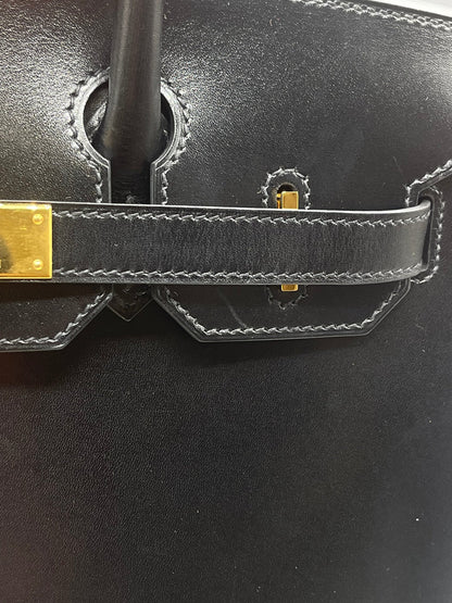 Hermès - Sac Birkin 30 Box Noir - Les Folies d&