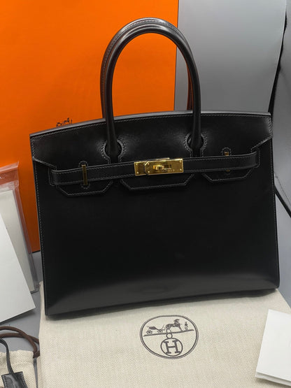 Hermès - Sac Birkin 30 Box Noir - Les Folies d&