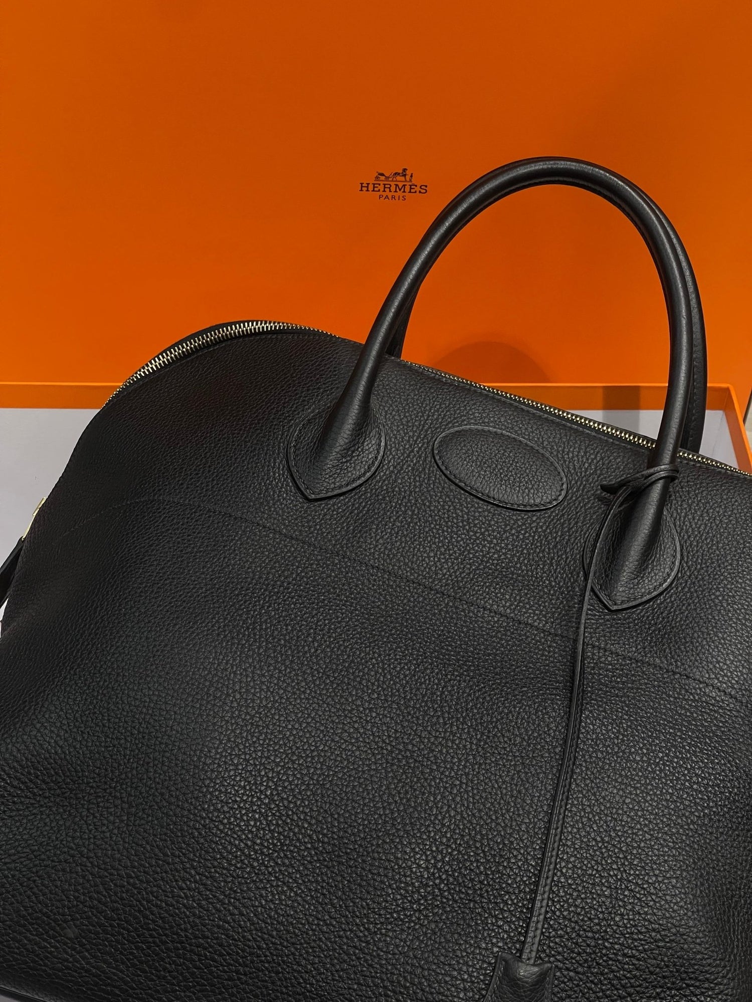 Hermès - Sac de voyage Bolide noir - Les Folies d&