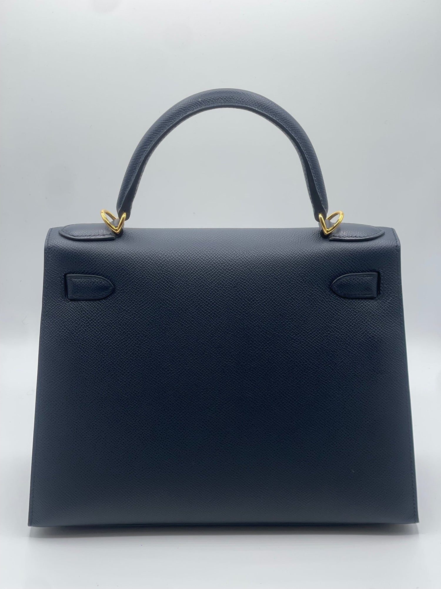 Hermès - Sac Kelly 28 sellier bleu indigo - Les Folies d&