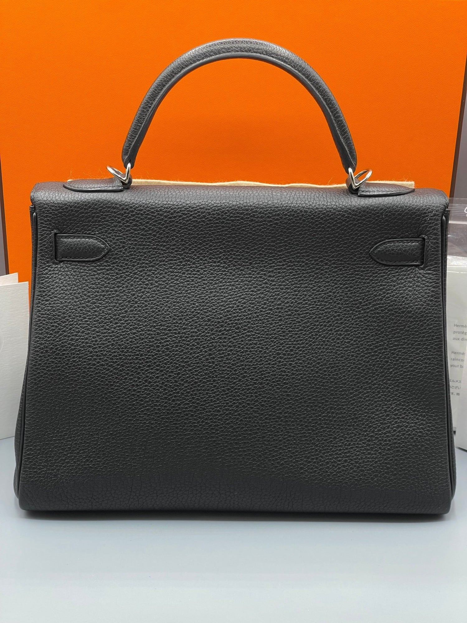 Hermès - Sac Kelly 32 noir Togo - Les Folies d&