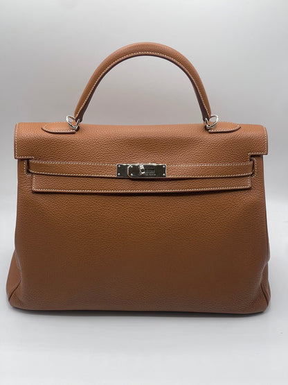 Hermès - Sac Kelly 35 Retourné Gold - Les Folies d&