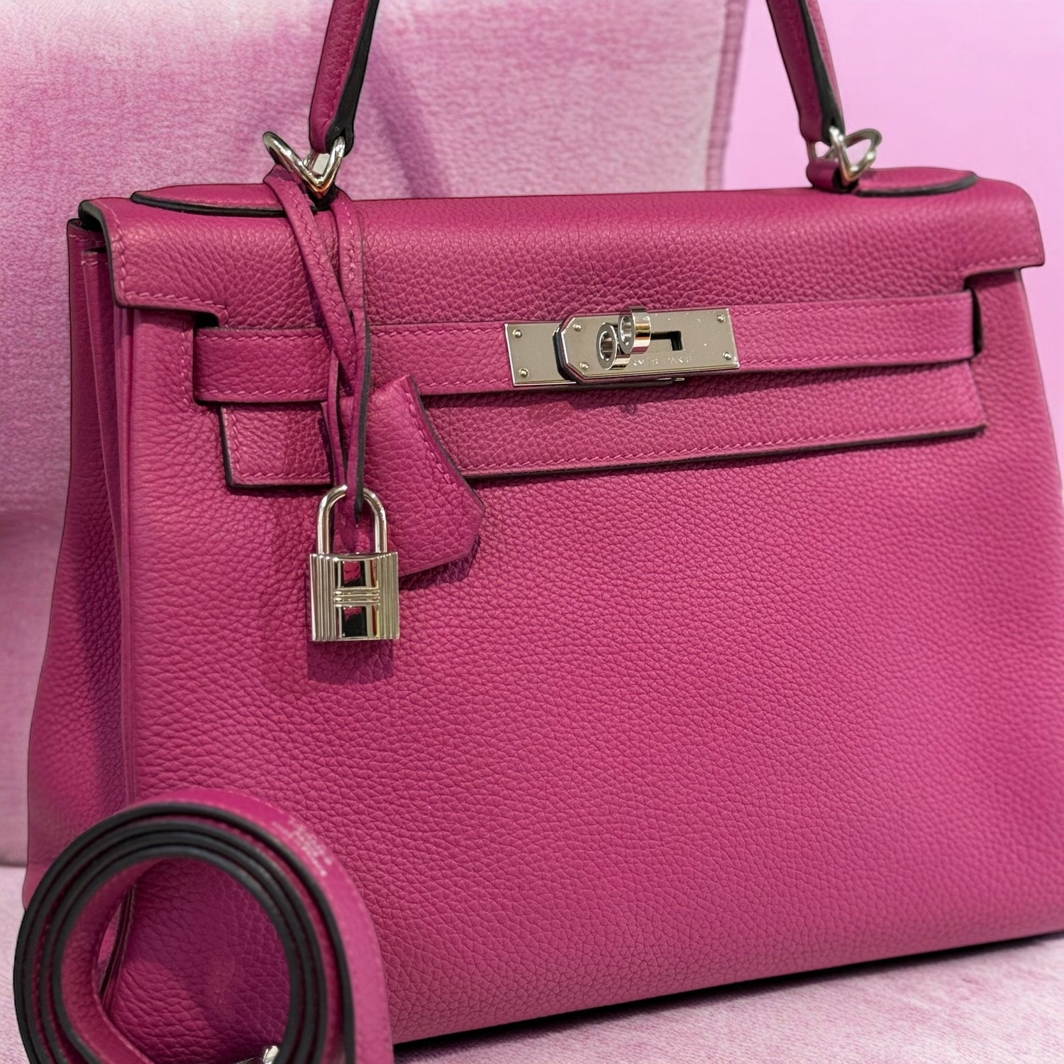 Hermès - Sac Kelly II 28 Magnolia - Les Folies d&