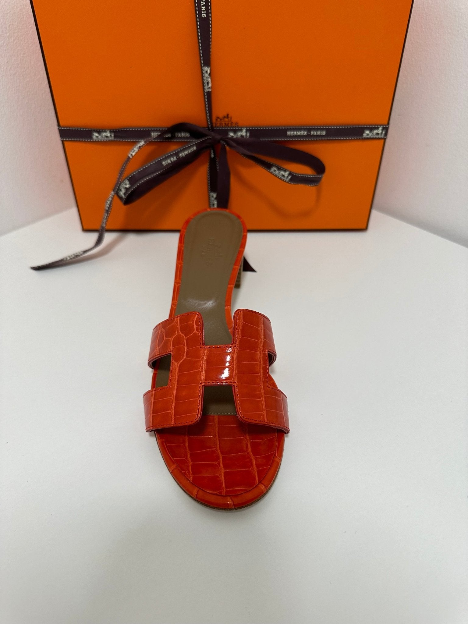 Hermès - Sandales Oasis Alligator T38,5 - Les Folies d&