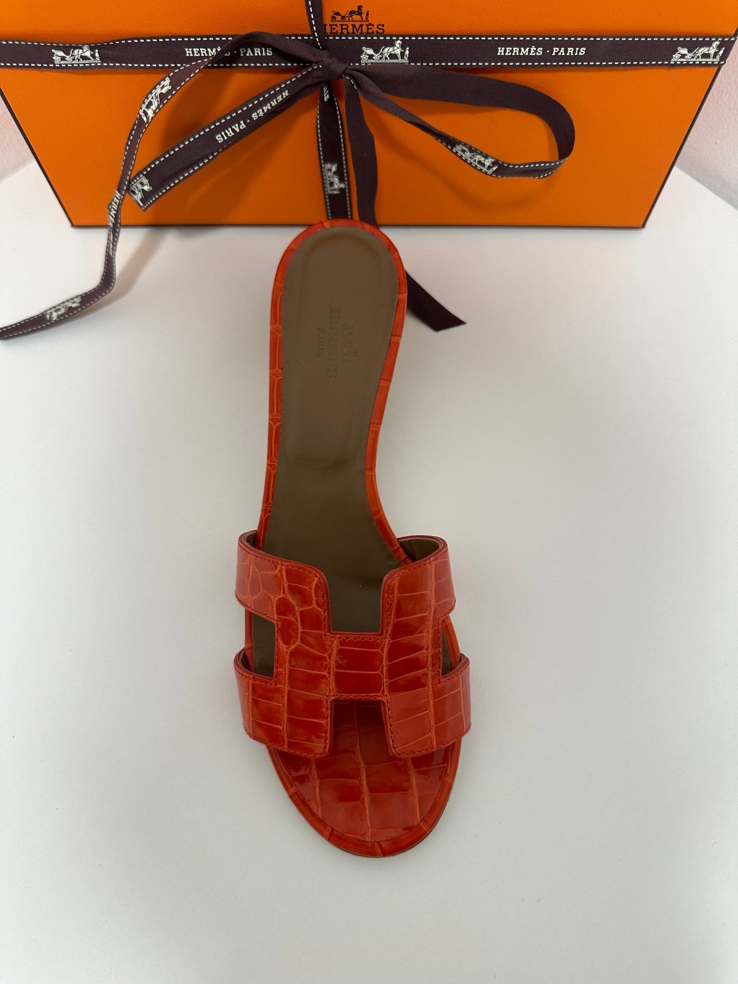 Hermès - Sandales Oasis Alligator T38,5 - Les Folies d&