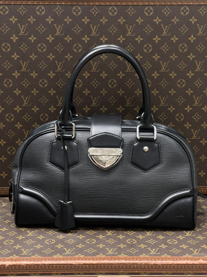 Louis Vuitton - Sac Montaigne Bowling GM cuir épi noir - Les Folies d&