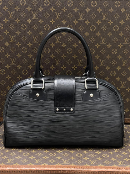 Louis Vuitton - Sac Montaigne Bowling GM cuir épi noir - Les Folies d&