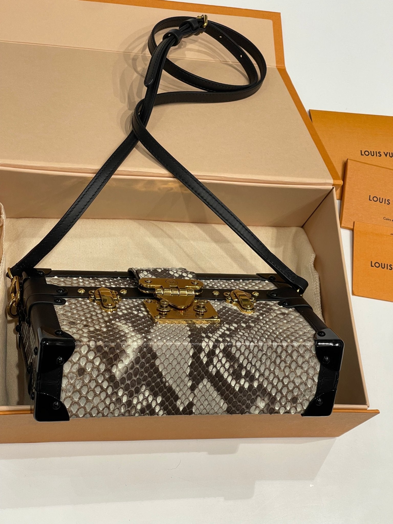 Louis Vuitton Les Folies d Eugenie small python trunk bag