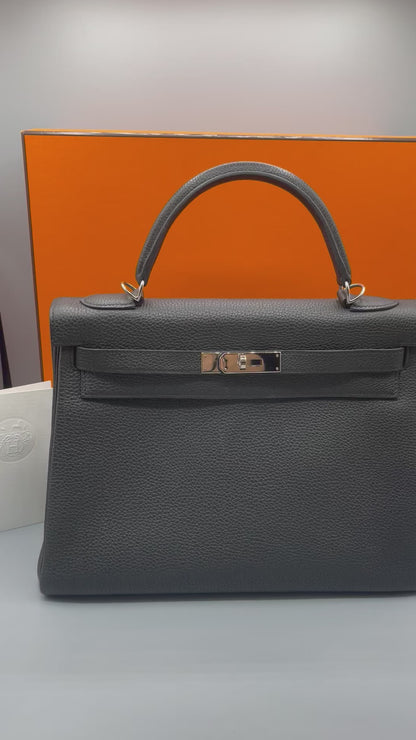 Hermès - Sac Kelly 32 noir Togo