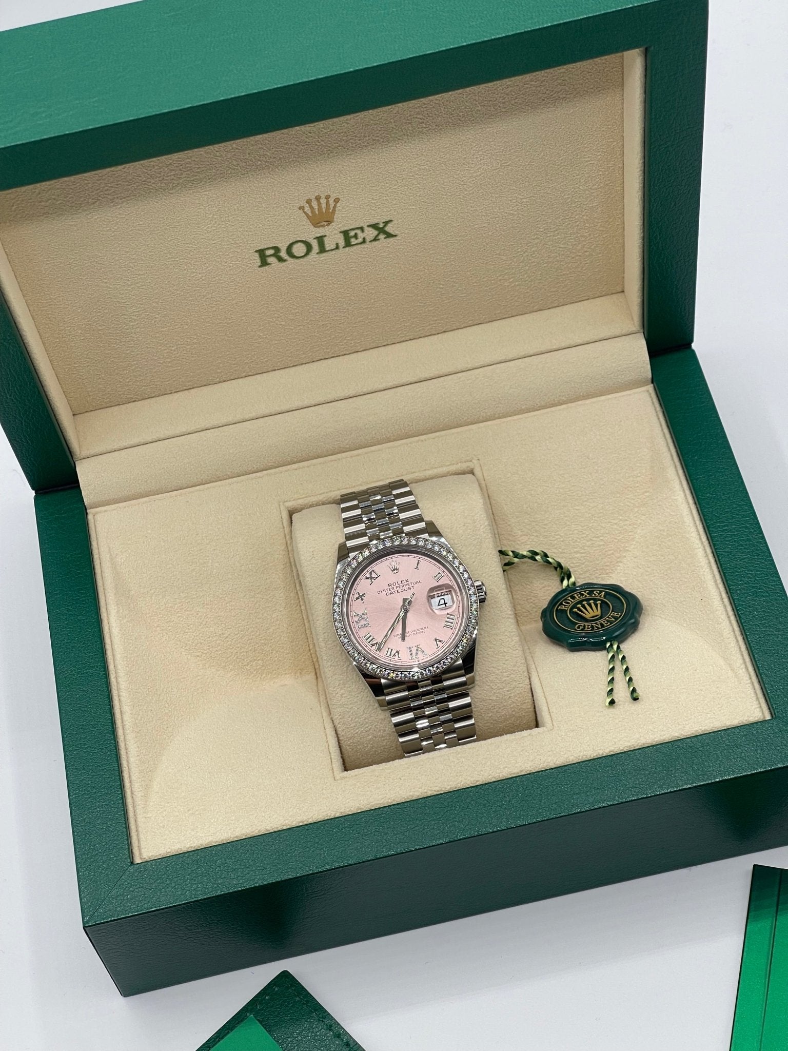 Rolex - Montre Datejust 36mm diamants - Les Folies d&