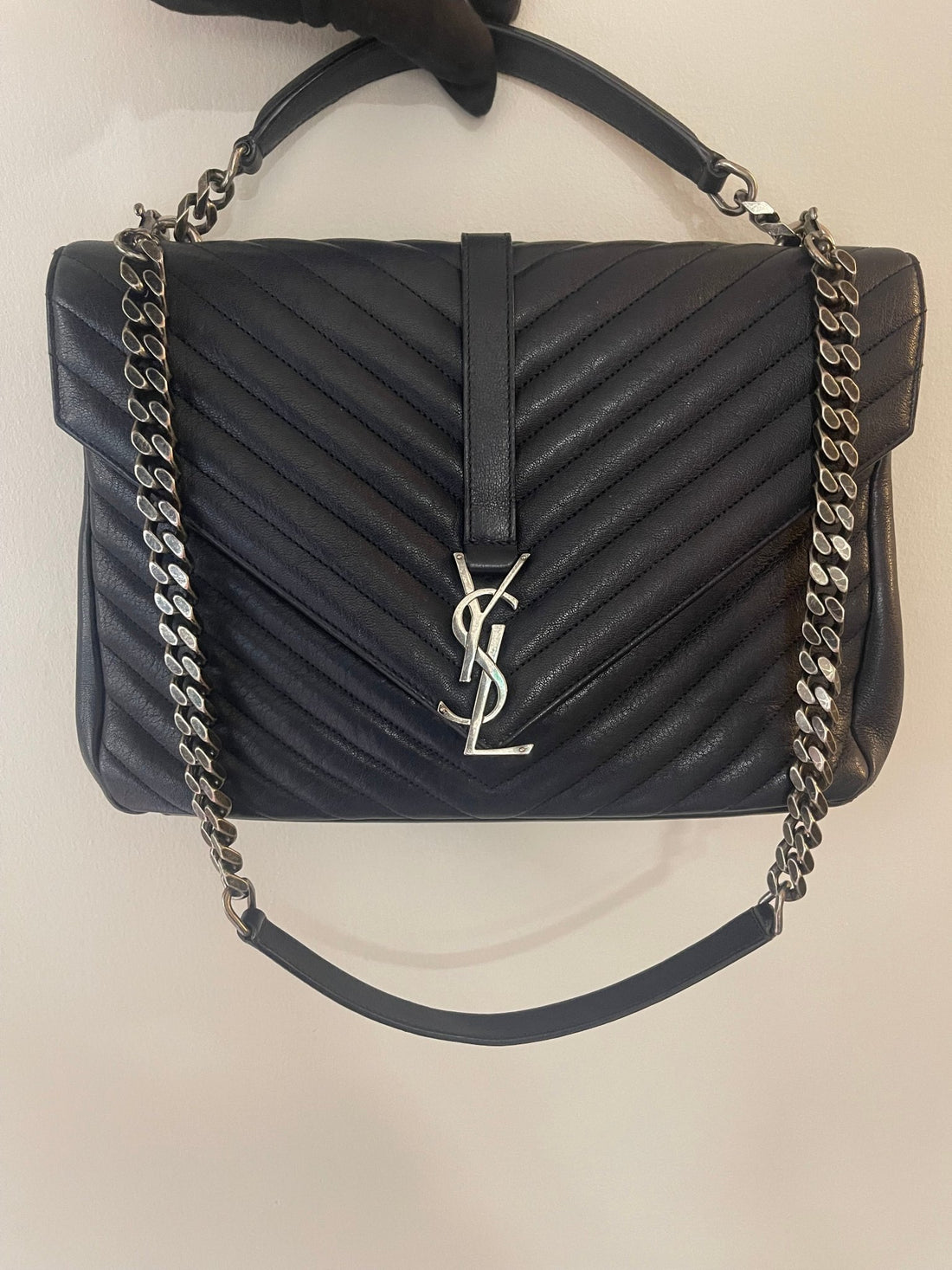 Saint Laurent - Sac Collège bleu nuit - Les Folies d&