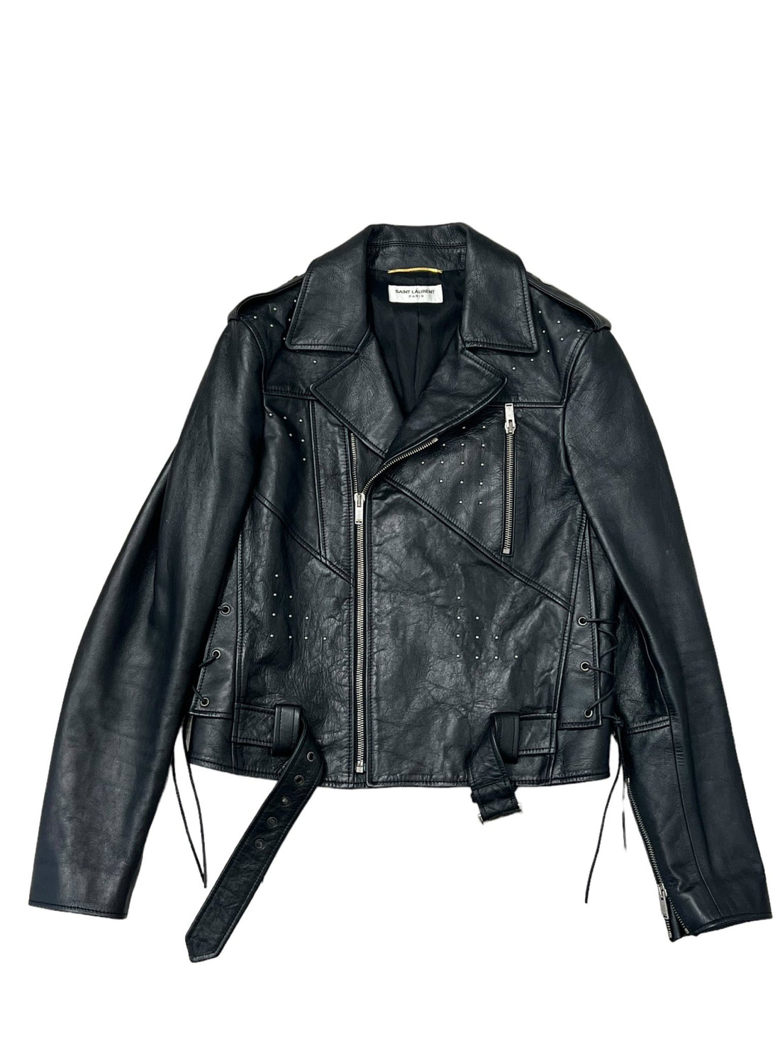 Saint Laurent Veste en cuir Noir S - Les Folies d&